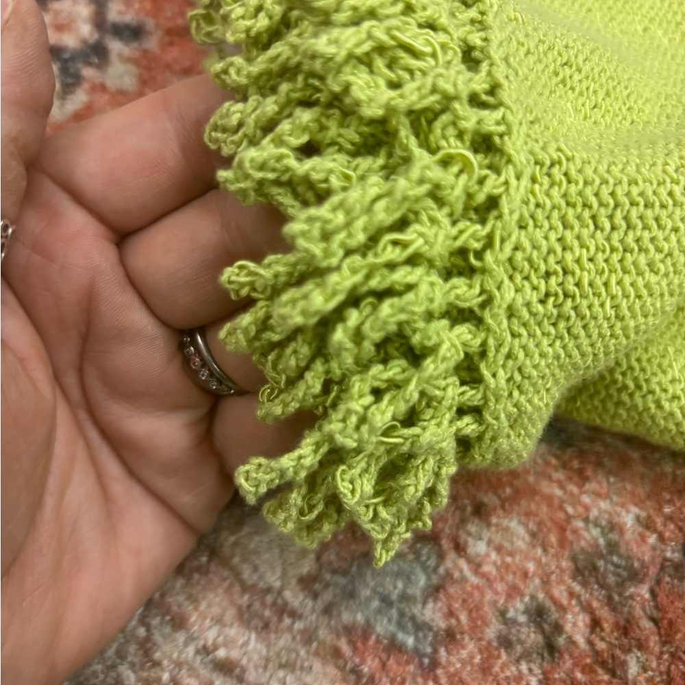 Coldwater Creek Lime Green Cardigan Sweater - Picture 2 of 6